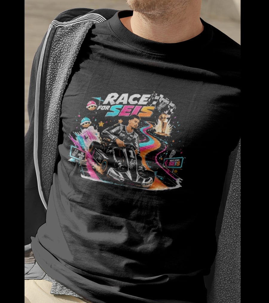 Race For Seis Victor Wembanyama San Antonio Spurs Karting Adventure T-Shirt