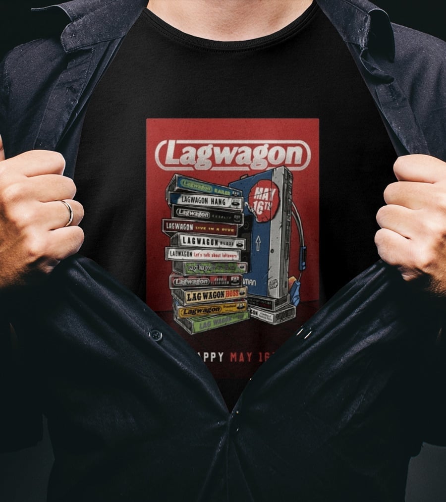 Lagwagon Happy May 16th Fat Wreck Chords 35 Years Celebration San Francisco 2026 T-Shirt