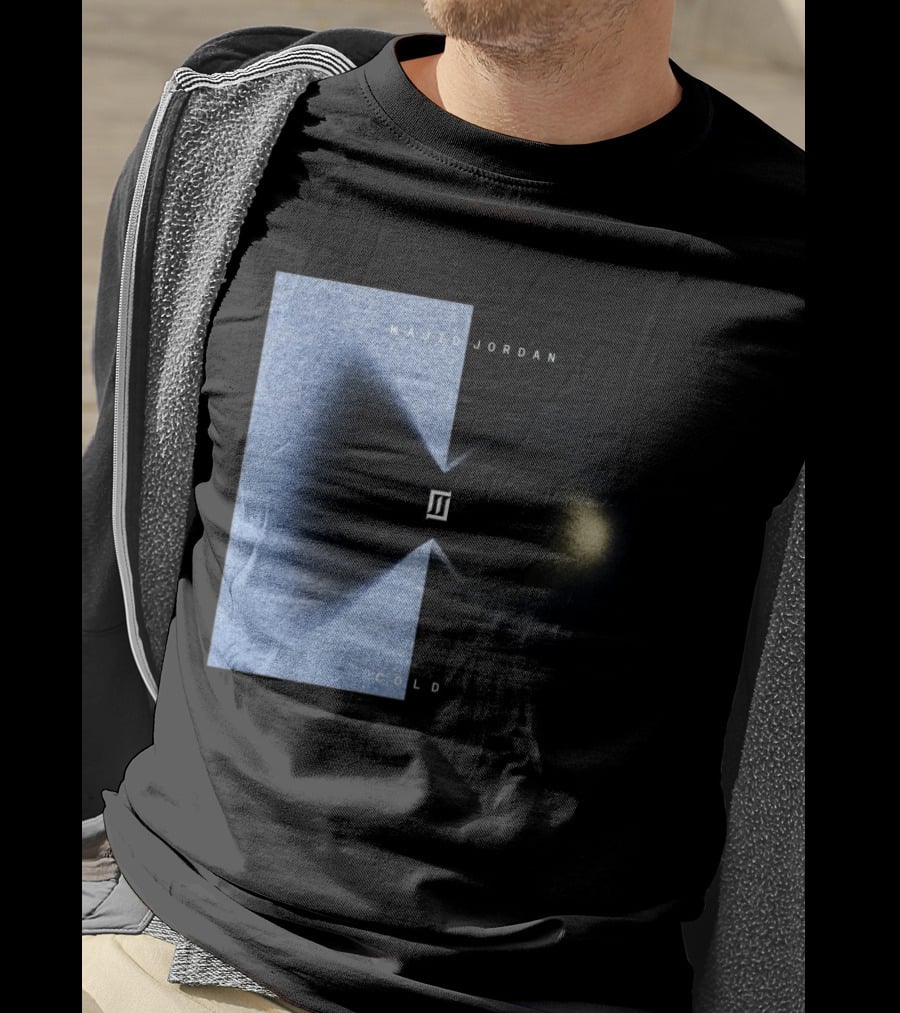 Majid Jordan Cold Album Cover Black And Blue Split T-Shirt