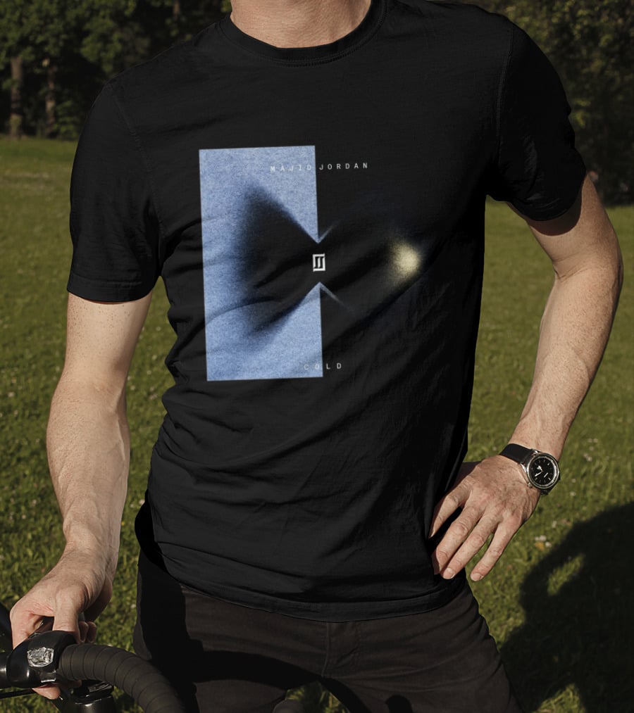 Majid Jordan Cold Album Cover Black And Blue Split T-Shirt