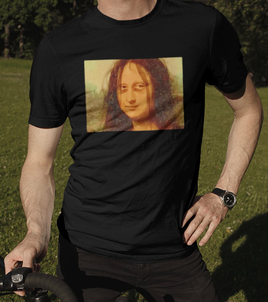 Mona Lisa Messy Hair Meme Remake T-Shirt