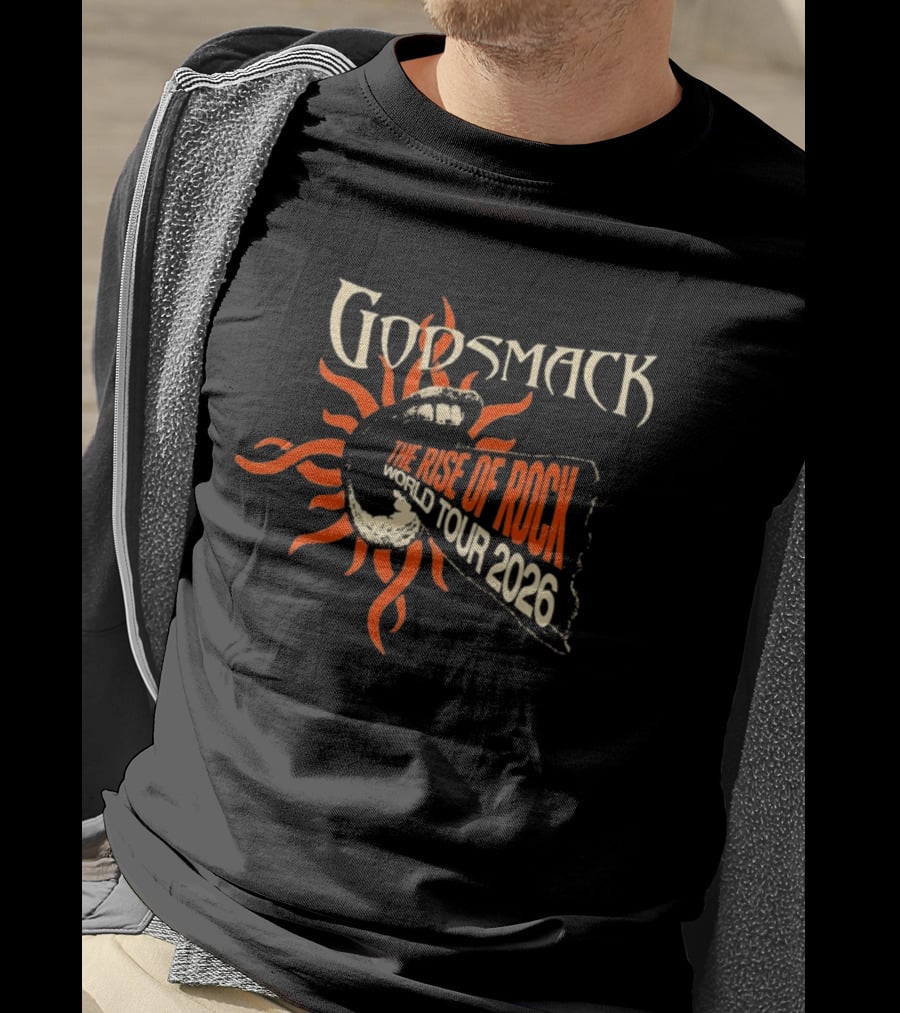 Godsmack The Rise Of Rock World Tour 2026 Sunburst Admat T-Shirt