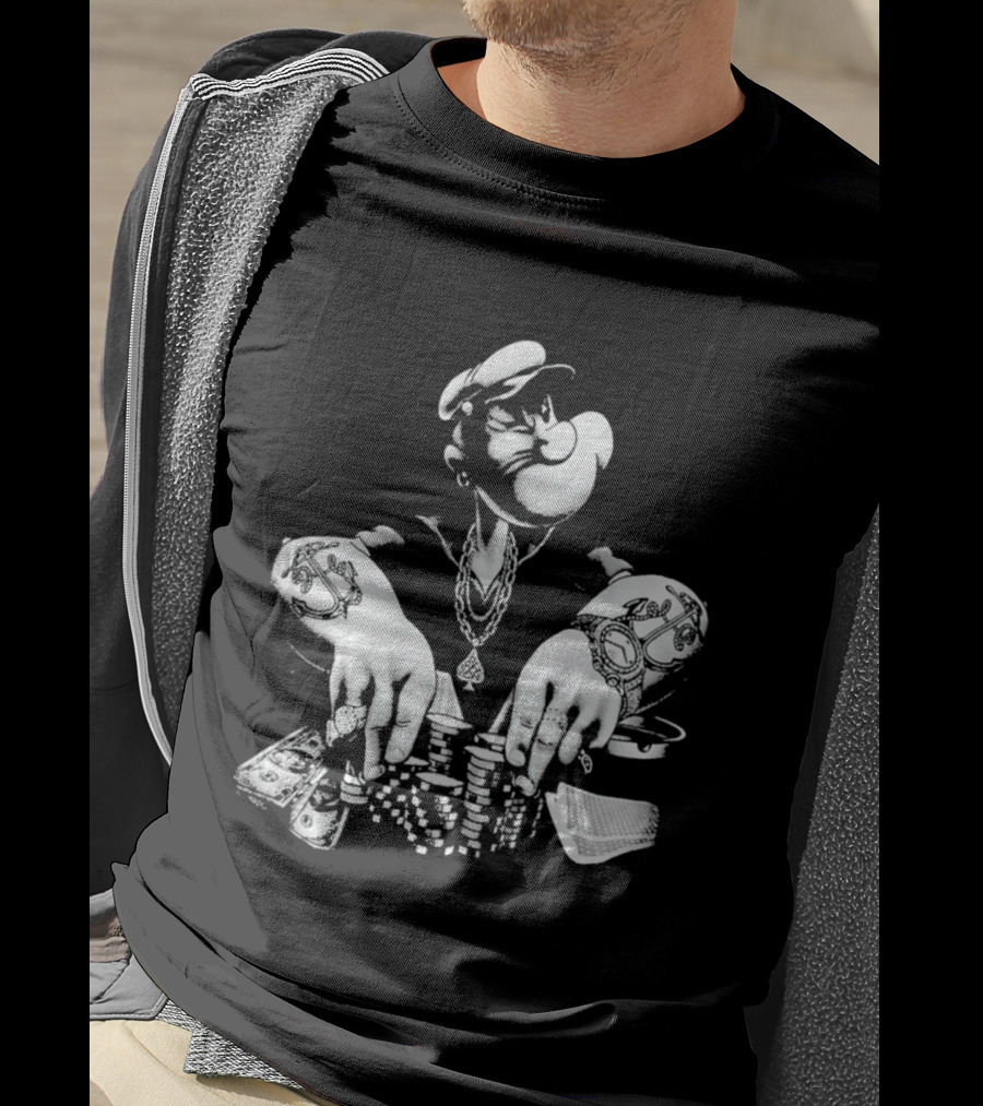 Original Jackson Popeyes Poker Pimp Playing Cards T-Shirt