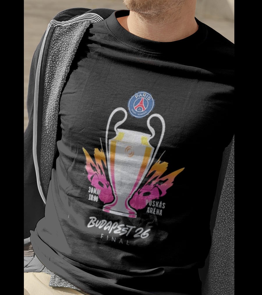 PSG Budapest 26 Final Champion's Trophy Paris Arena T-Shirt