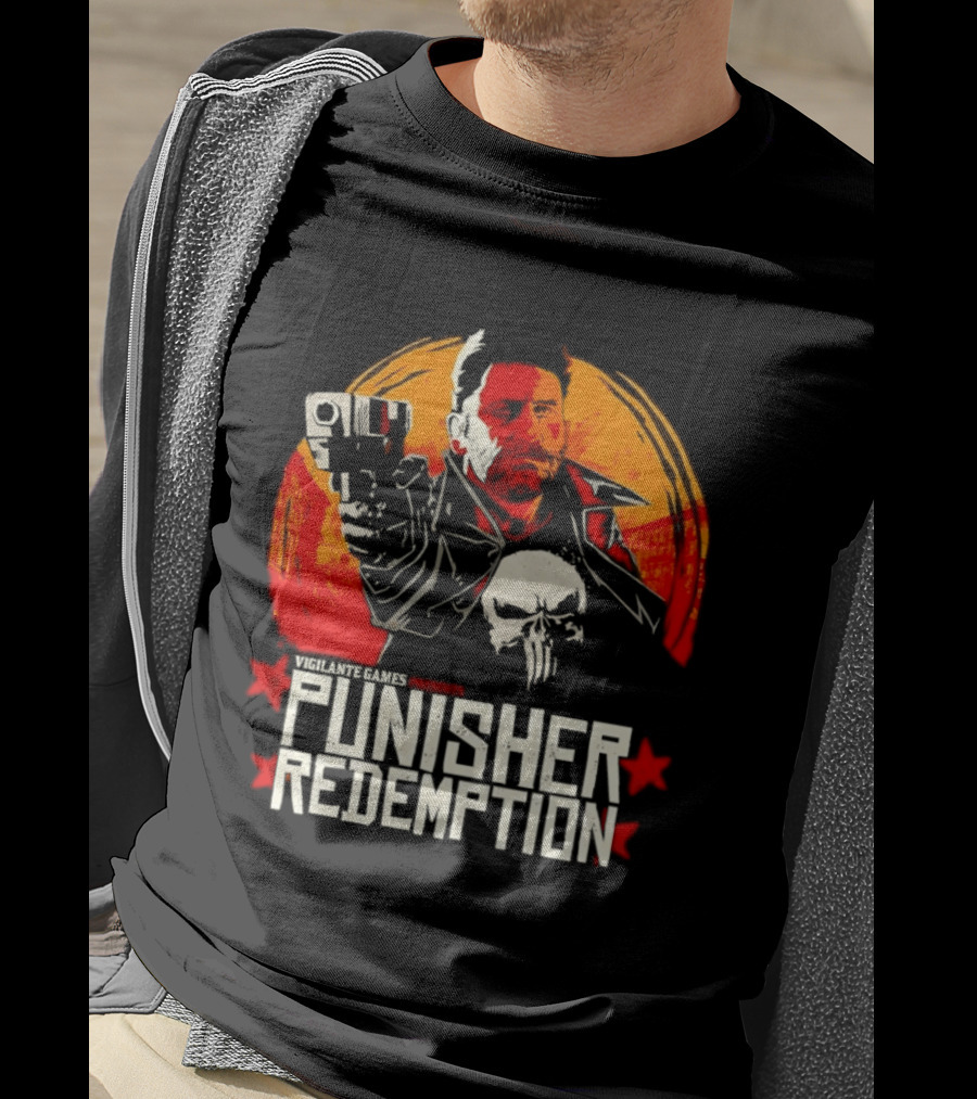 Punisher Redemption Red Dead Vigilante Games T-Shirt