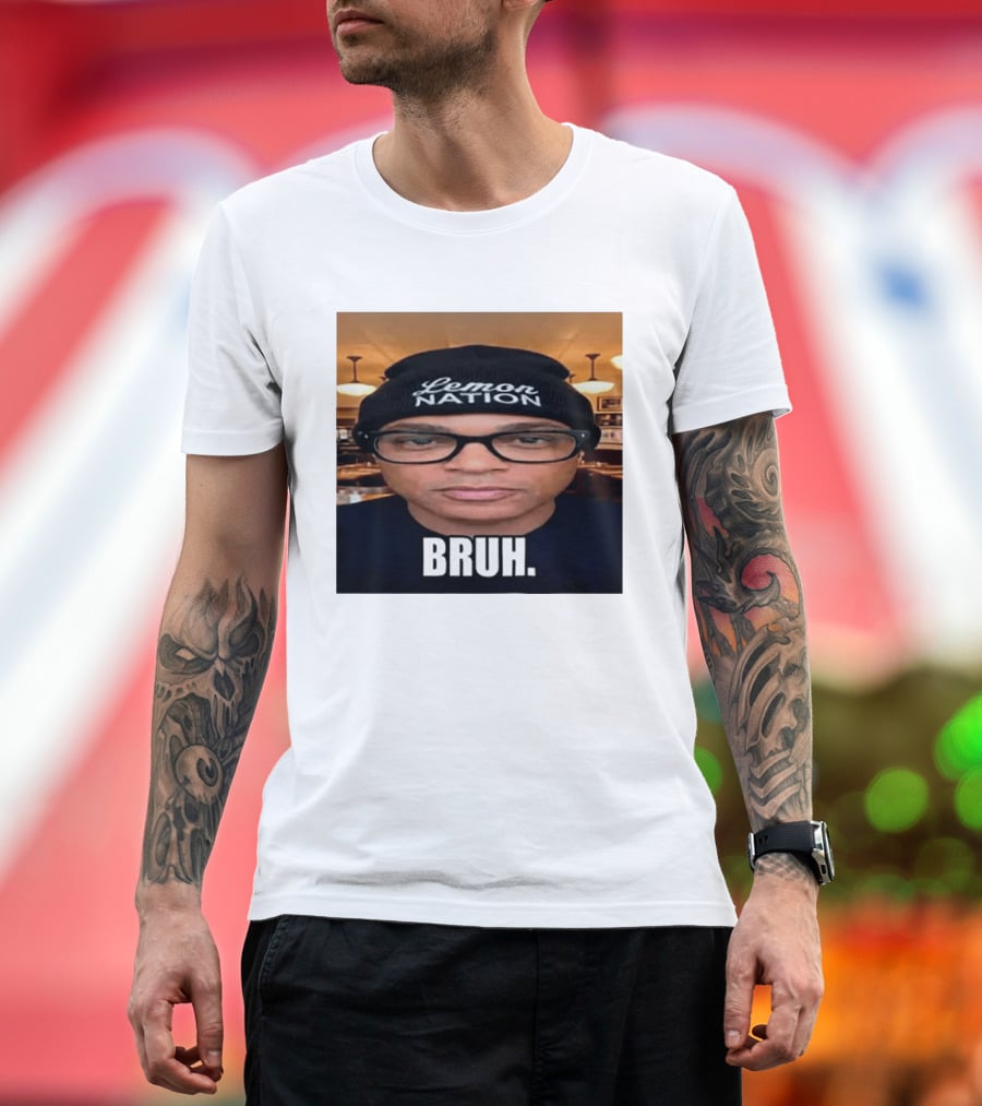 Lemon Nation Beanie Glasses Meme Bruh T-Shirt