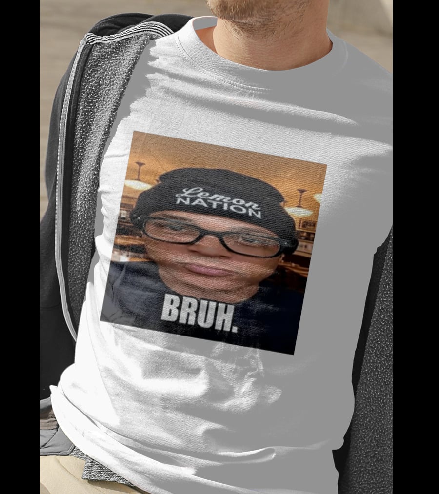 Lemon Nation Beanie Glasses Meme Bruh T-Shirt