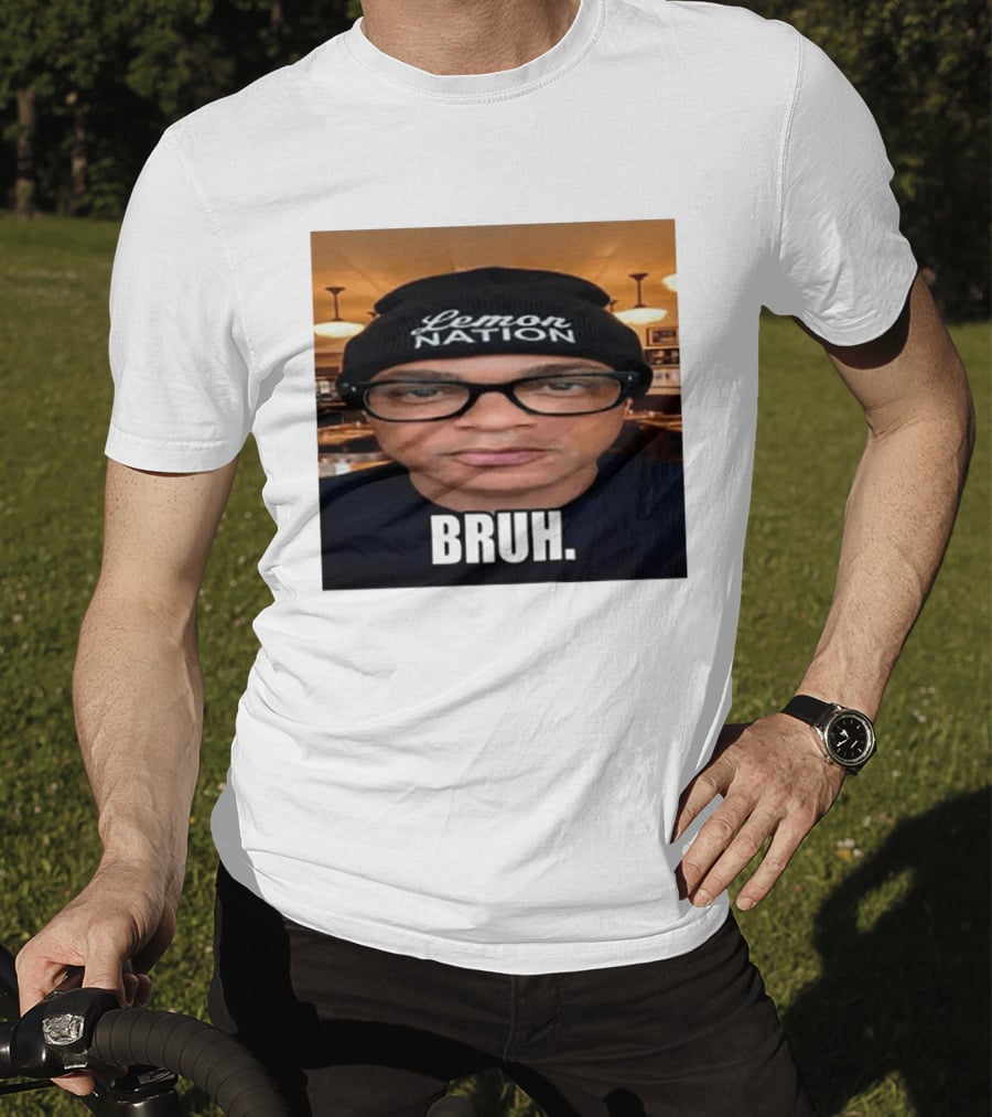 Lemon Nation Beanie Glasses Meme Bruh T-Shirt