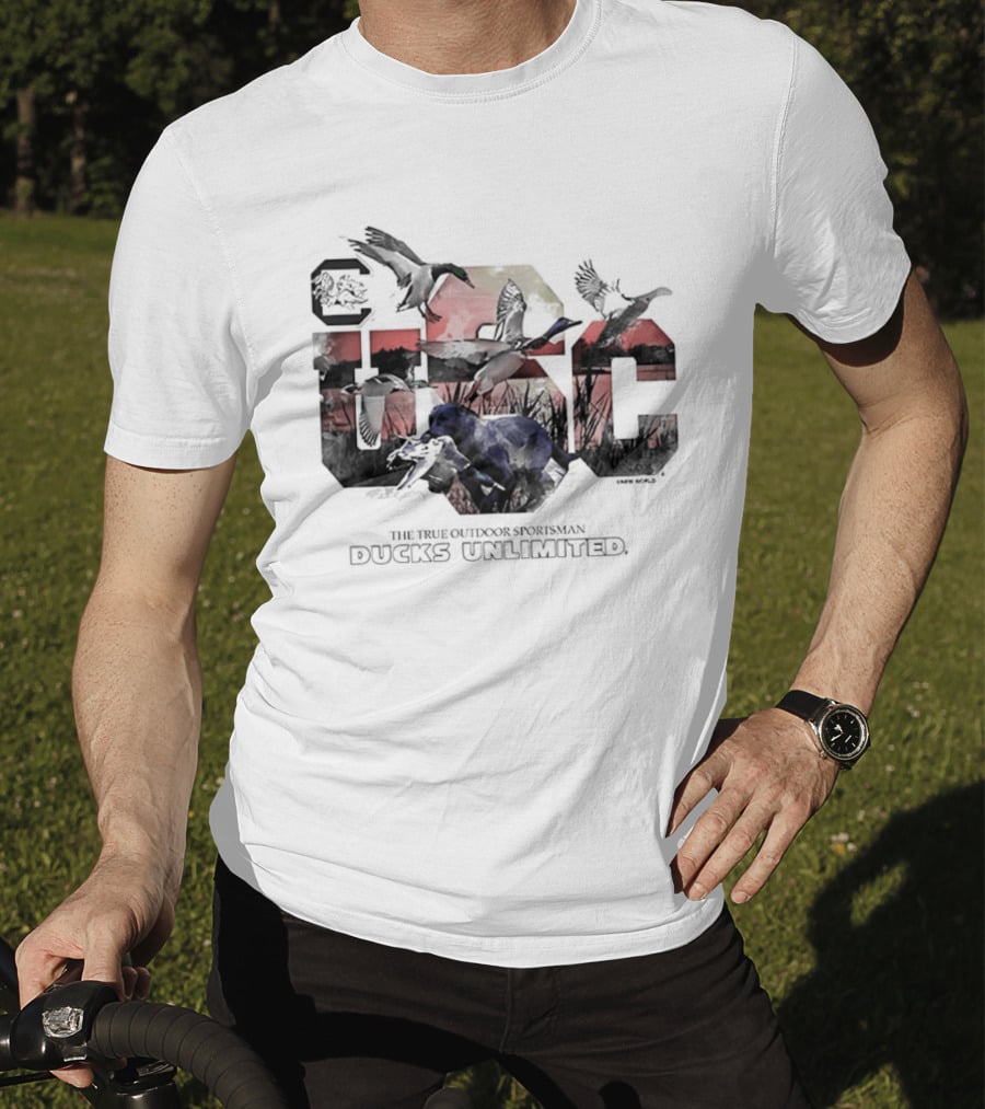 South Carolina Gamecocks True Outdoor Sportsman Ducks Unlimited Wildlife Scene T-Shirt