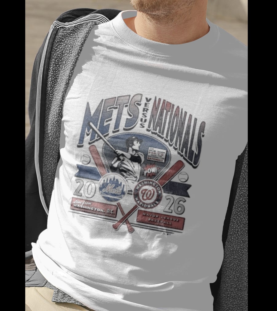 Mets Nationals 2026 Washington DC New York Baseball Matchup T-Shirt