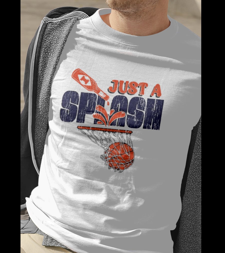 JUST A SPLASH Basketball Bottle Net Hoops T-Shirt