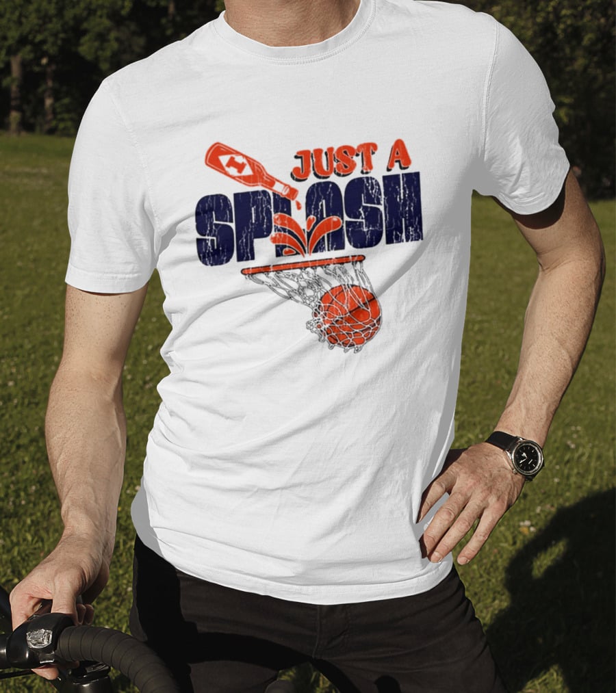 JUST A SPLASH Basketball Bottle Net Hoops T-Shirt