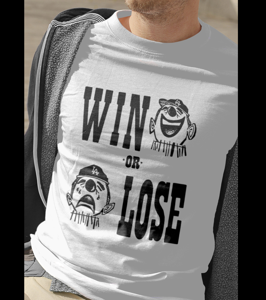 Win Or Lose Laughing Crying Clown LA Baseball Fan T-Shirt