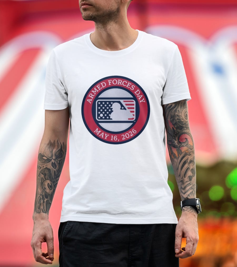 MLB Armed Forces Day May 16 2026 Stars And Stripes Circle T-Shirt