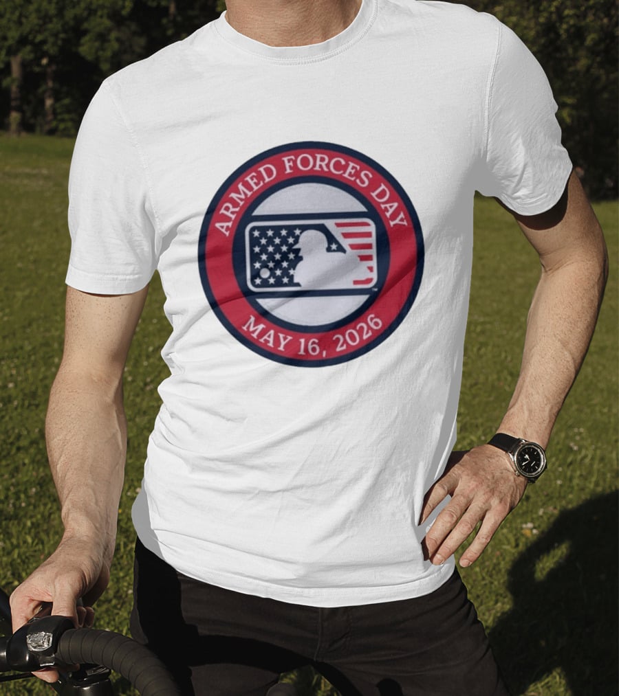 MLB Armed Forces Day May 16 2026 Stars And Stripes Circle T-Shirt
