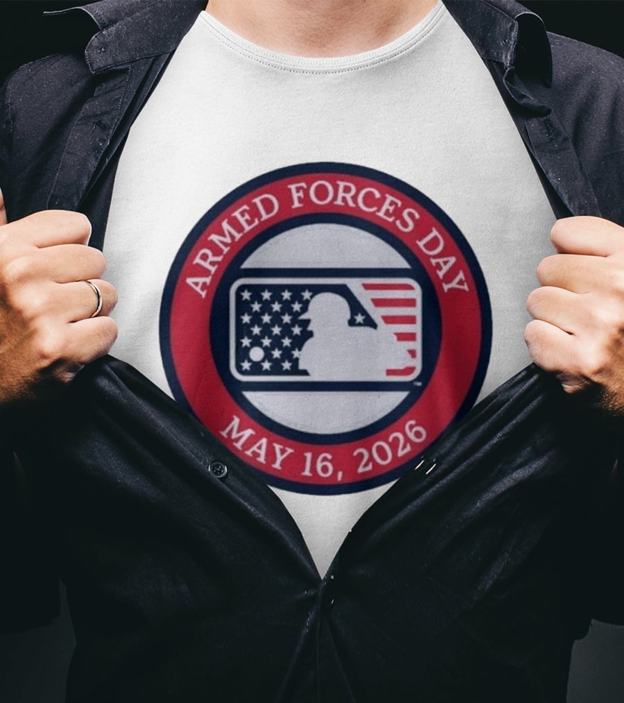MLB Armed Forces Day May 16 2026 Stars And Stripes Circle T-Shirt