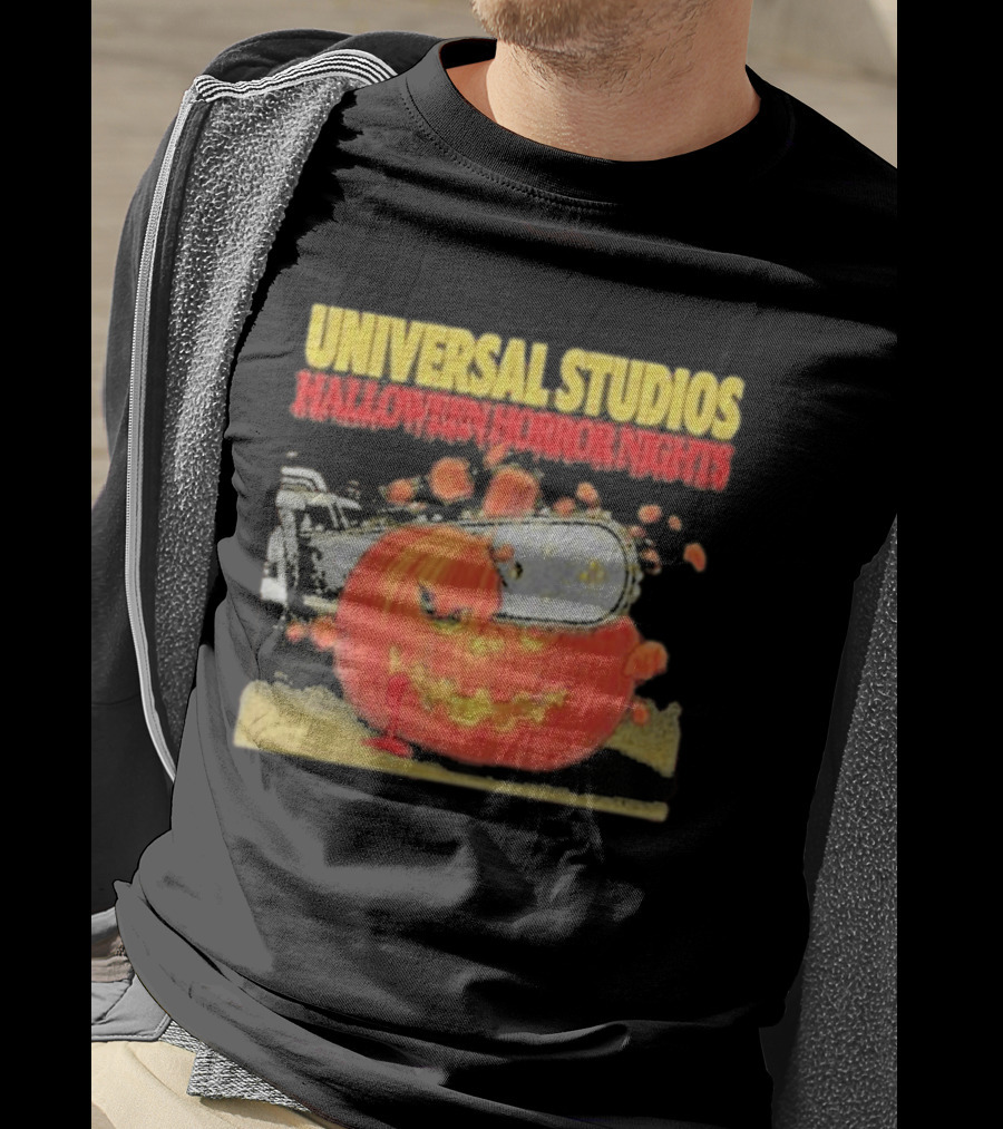 Universal Studios Halloween Horror Nights Pumpkin Chainsaw T-Shirt