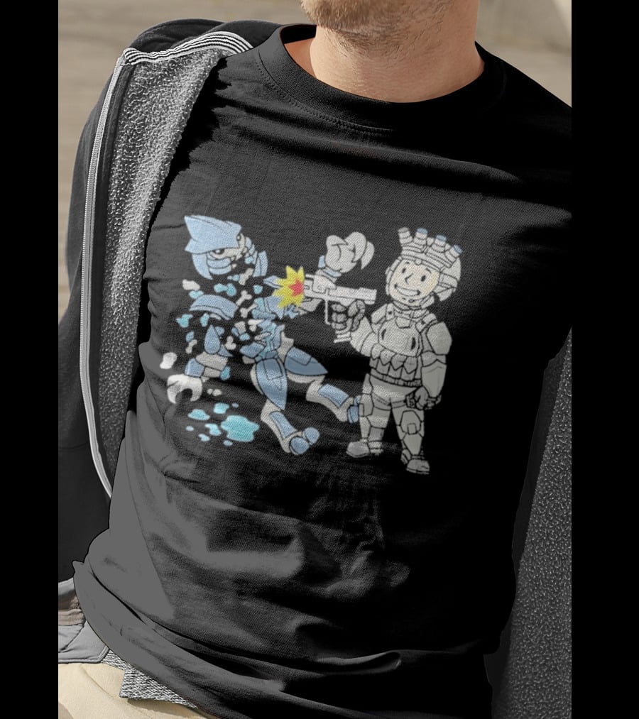 Xeno Slayer Threat Llama Alien Battle Scene T-Shirt