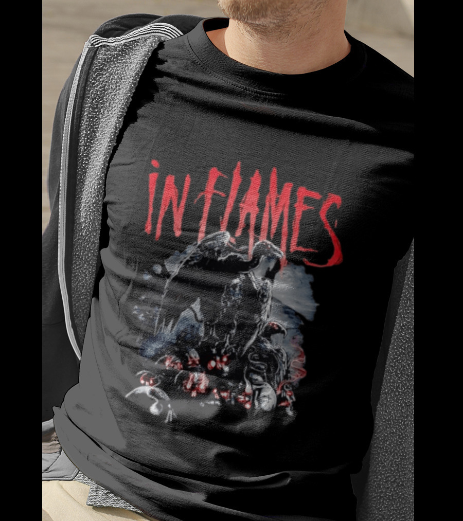 In Flames Meet Your Maker Gothic Vulture Scene T-Shirt