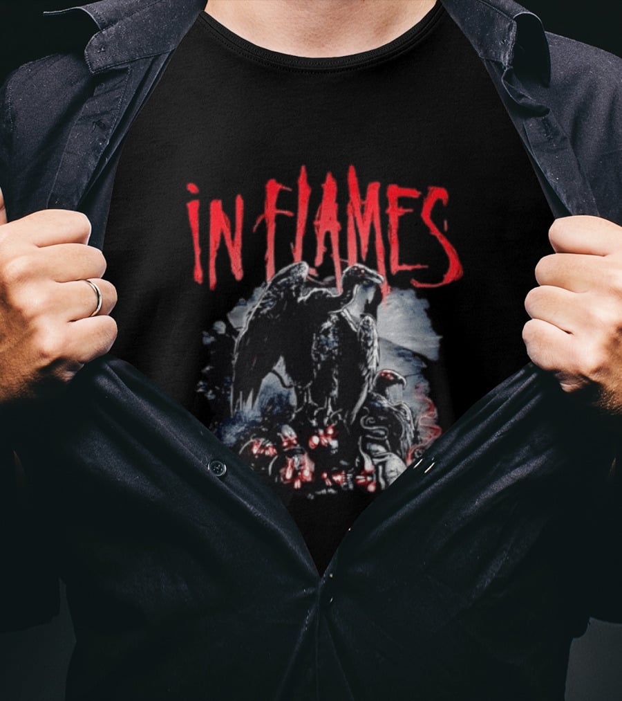 In Flames Meet Your Maker Gothic Vulture Scene T-Shirt