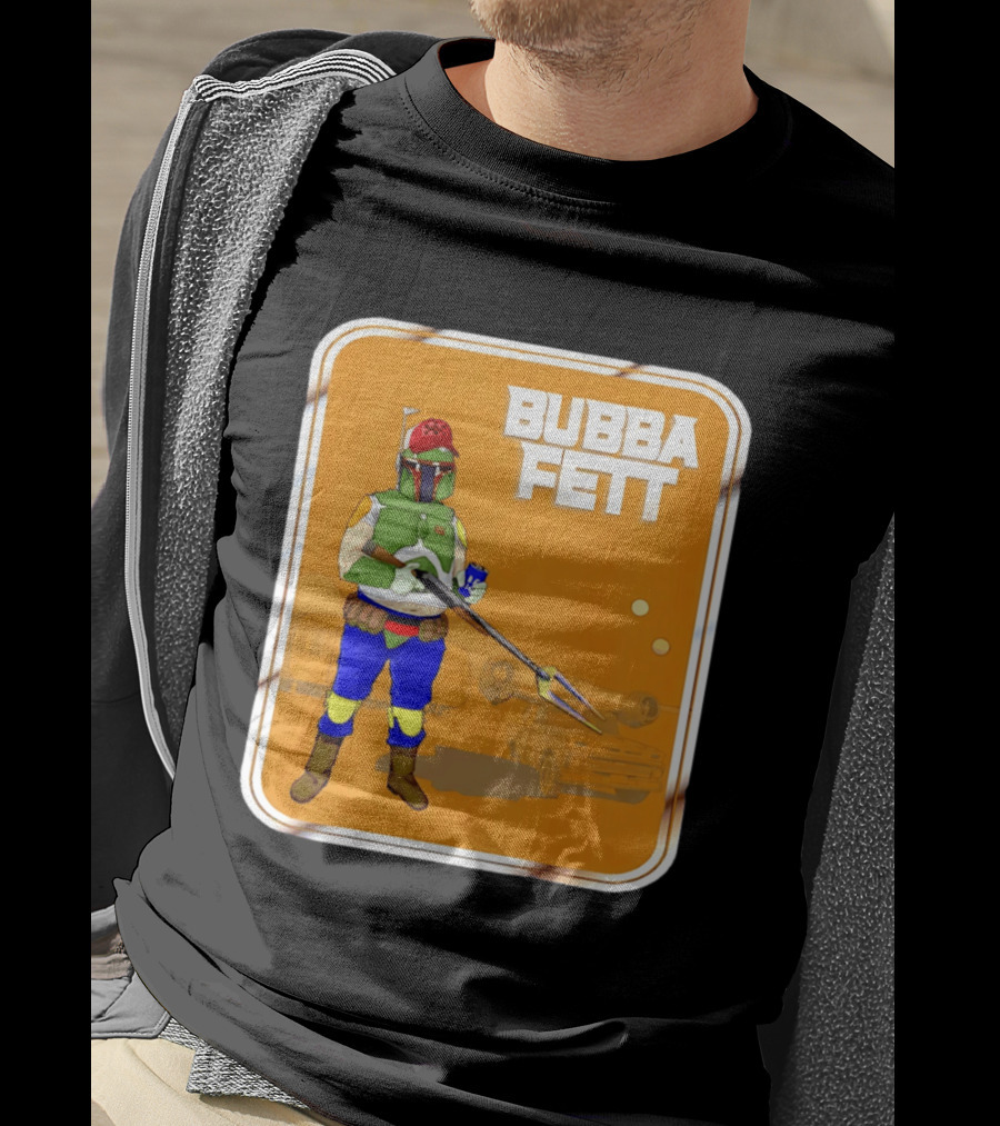 Bubba Fett Cartoon Camper And Spaceship T-Shirt