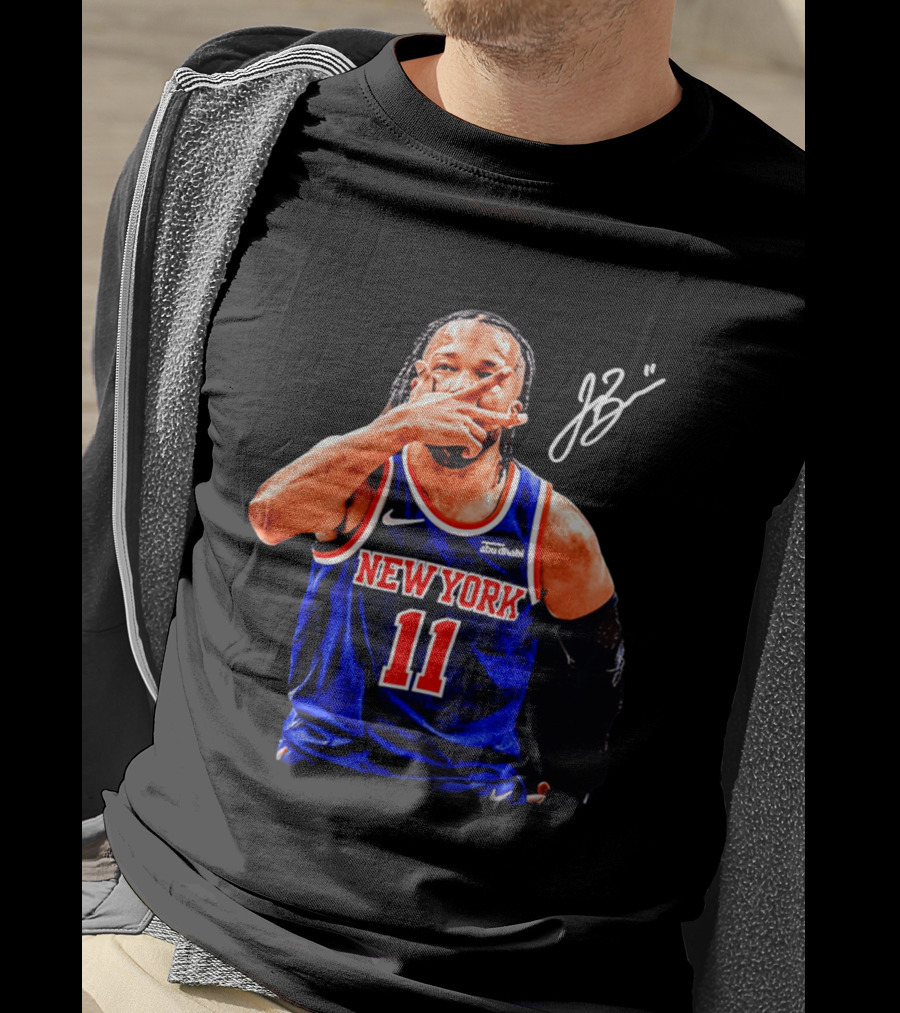 Jalen Brunson New York Knicks Jersey Number 11 Signature Series T-Shirt