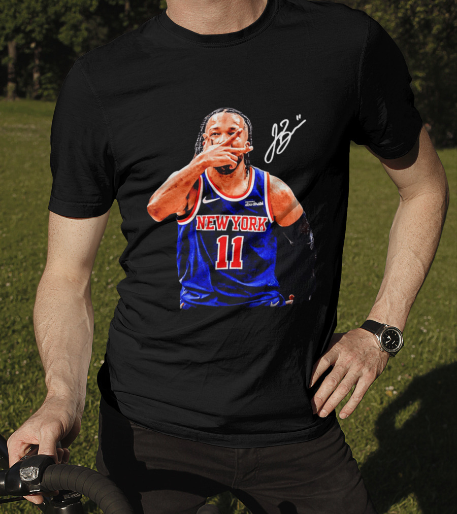 Jalen Brunson New York Knicks Jersey Number 11 Signature Series T-Shirt