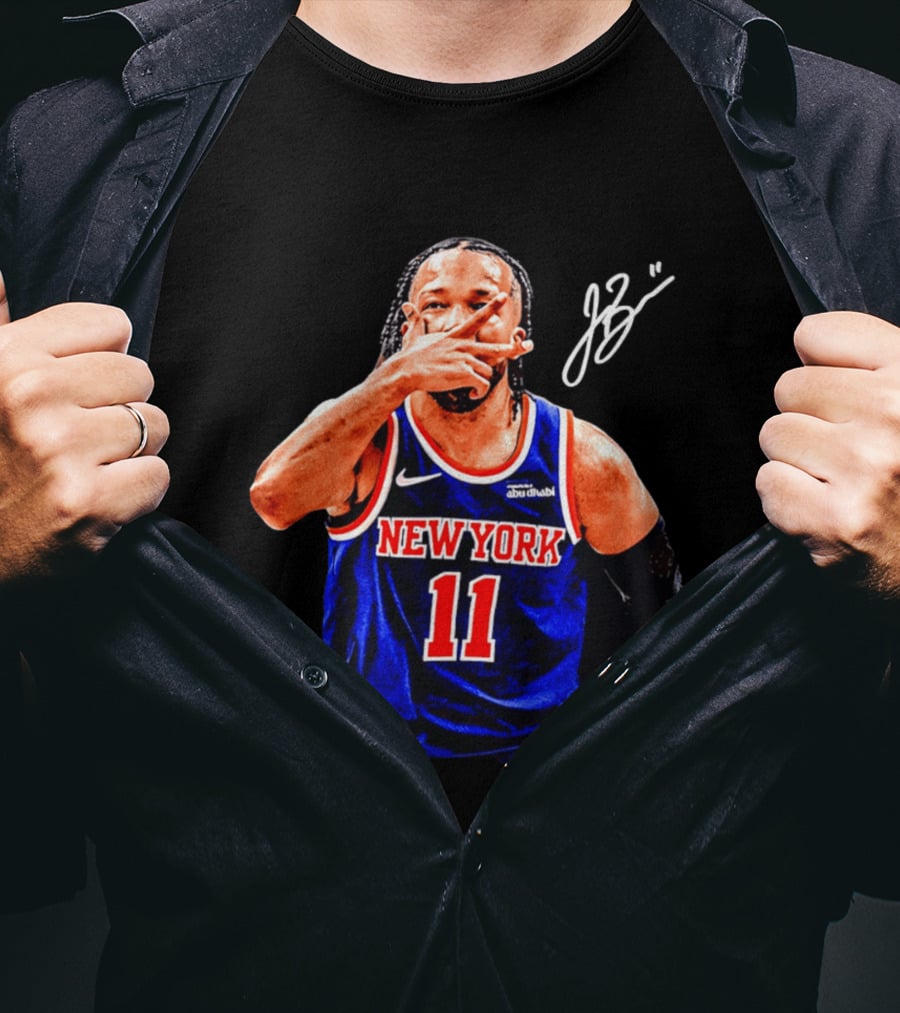 Jalen Brunson New York Knicks Jersey Number 11 Signature Series T-Shirt