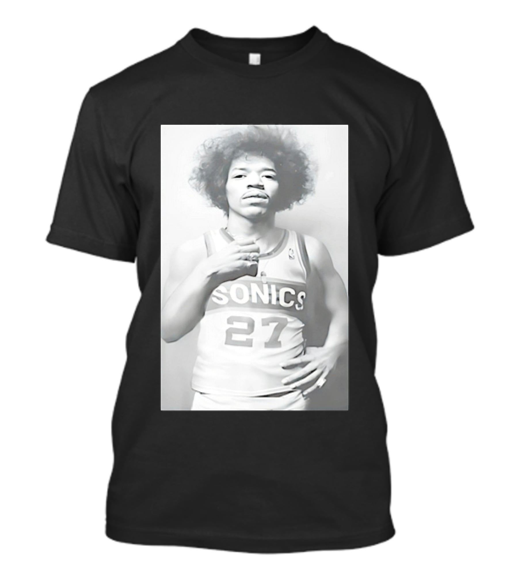Jimi Hendrix Seattle Sonics Jersey 27 T-Shirt