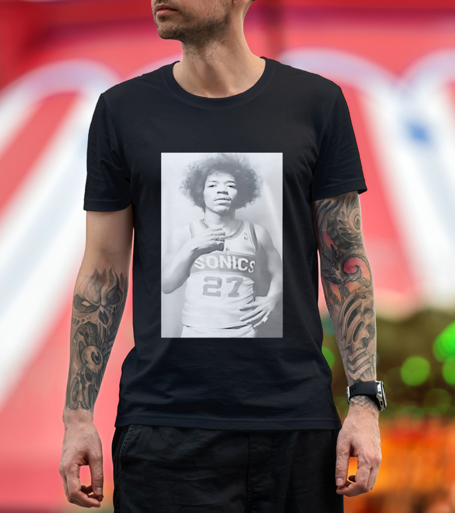 Jimi Hendrix Seattle Sonics Jersey 27 T-Shirt