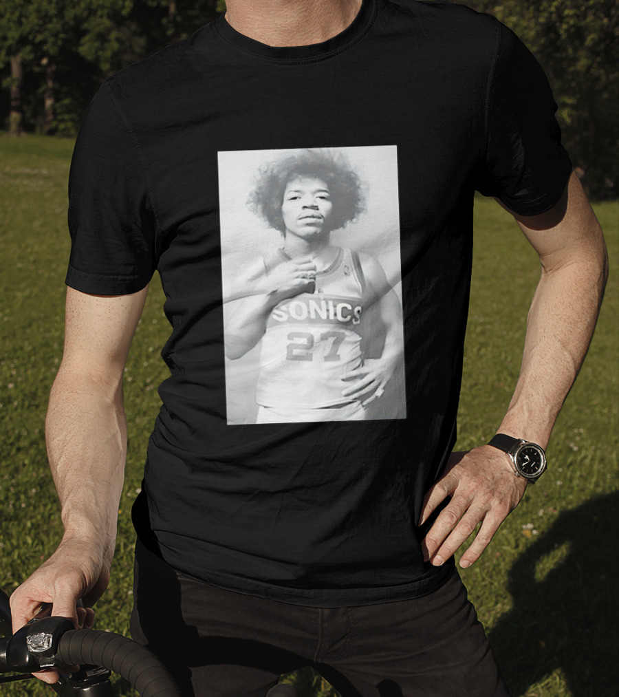 Jimi Hendrix Seattle Sonics Jersey 27 T-Shirt