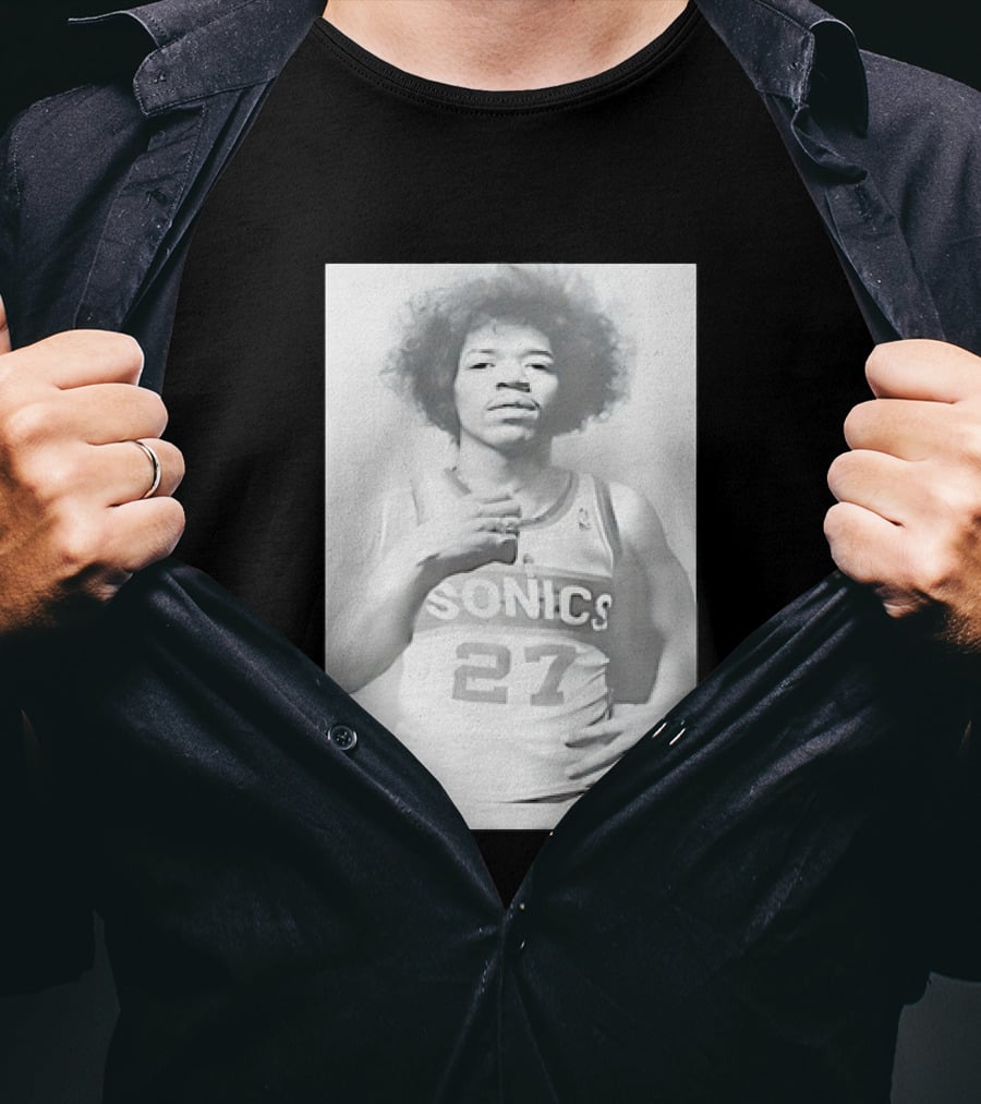 Jimi Hendrix Seattle Sonics Jersey 27 T-Shirt