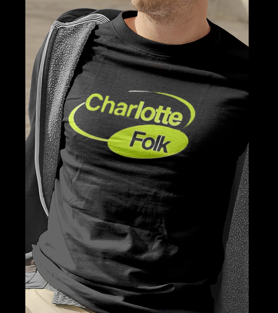 Charlotte Folk Neon Green Swirl T-Shirt