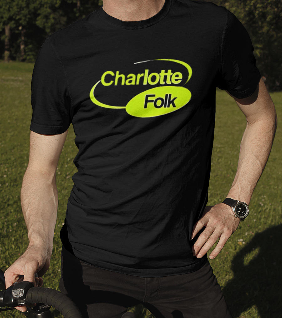 Charlotte Folk Neon Green Swirl T-Shirt