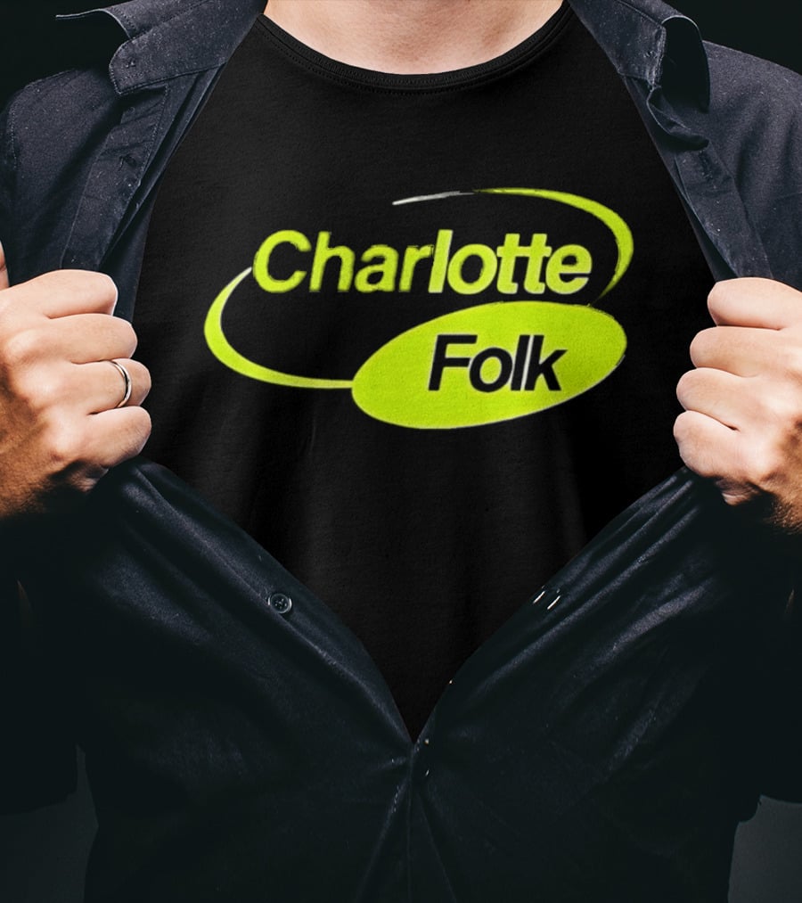 Charlotte Folk Neon Green Swirl T-Shirt