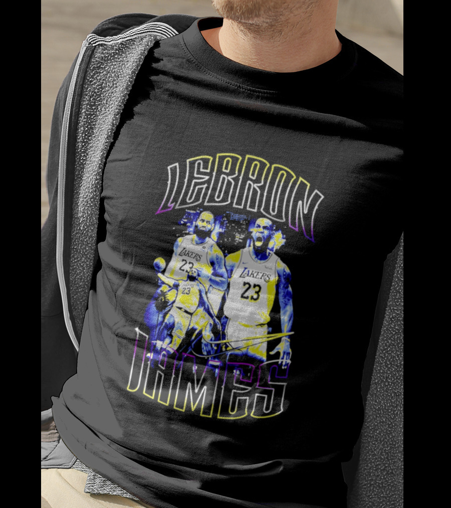 LeBron James Los Angeles Lakers Iconic Basketball T-Shirt