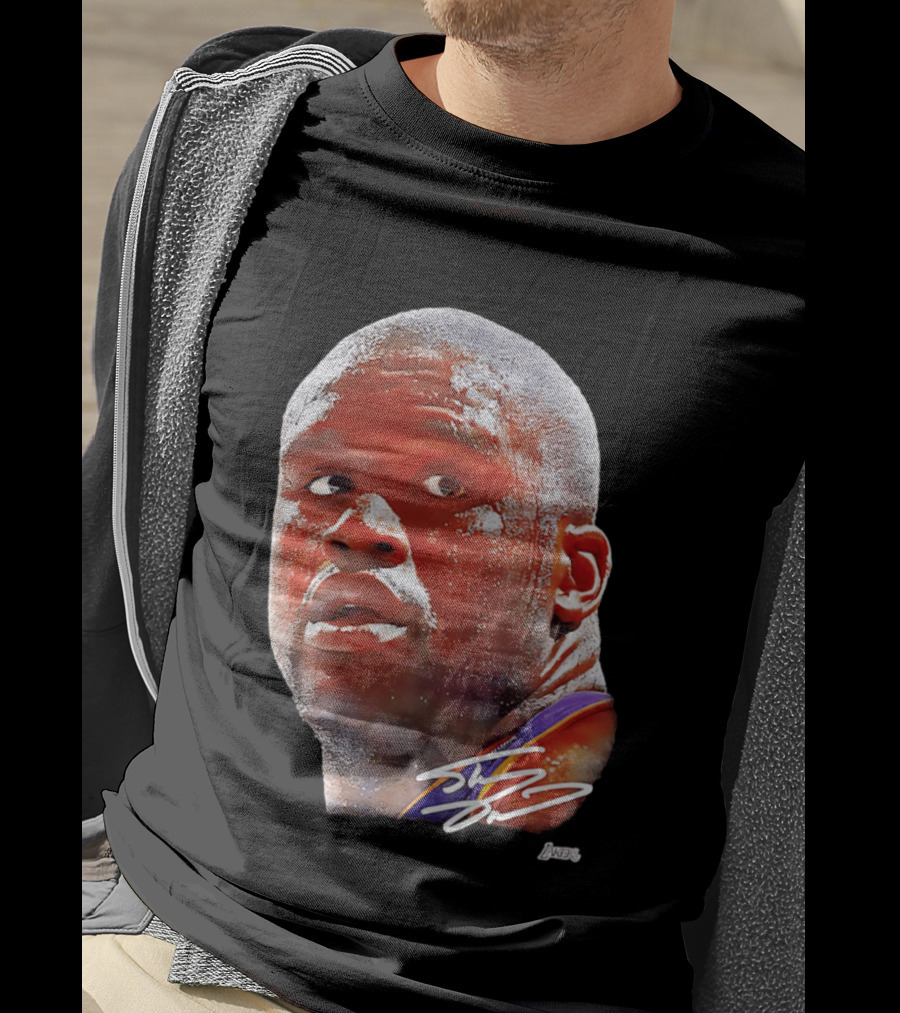 Los Angeles Lakers Shaquille O'Neal Signature Big Face Legends T-Shirt
