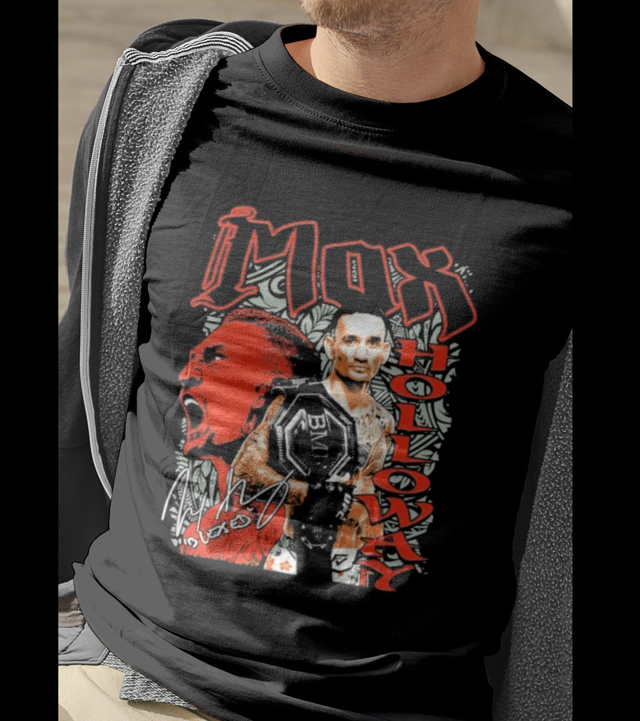 Max Holloway 2026 Bold Red Fighter T-Shirt