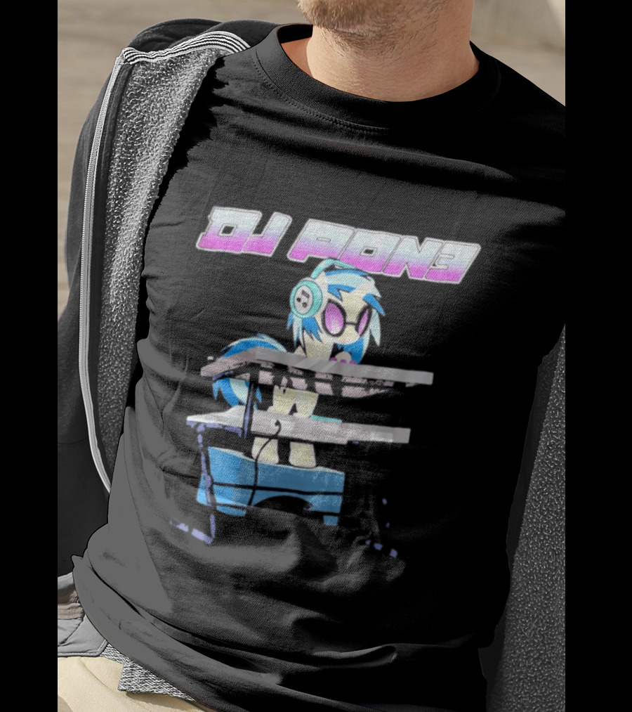 DJ Pon3 My Little Pony Character With Headphones And Turntable T-Shirt
