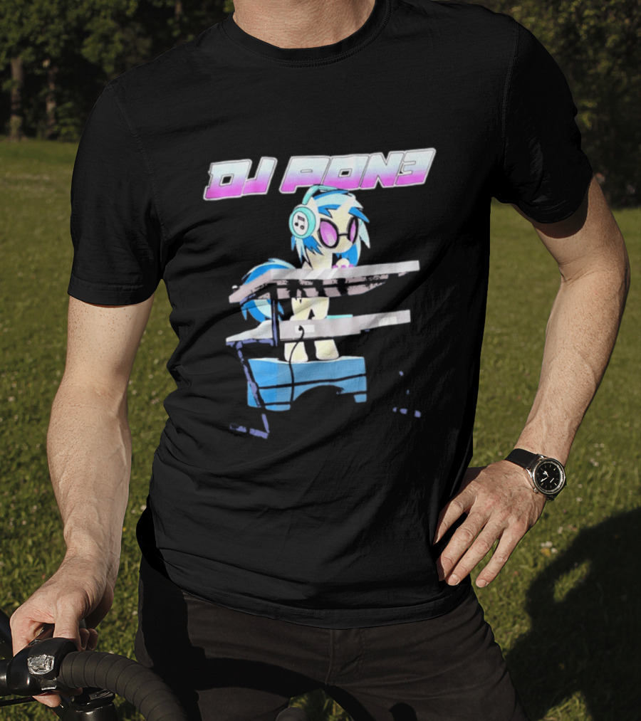 DJ Pon3 My Little Pony Character With Headphones And Turntable T-Shirt