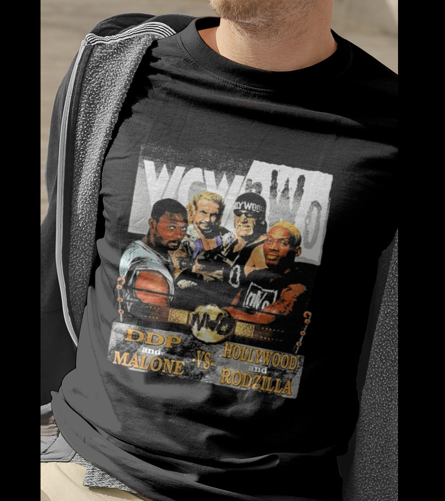 WCW NWo DDP And Malone Vs Hollywood And Rodzilla 90s Wrestling T-Shirt