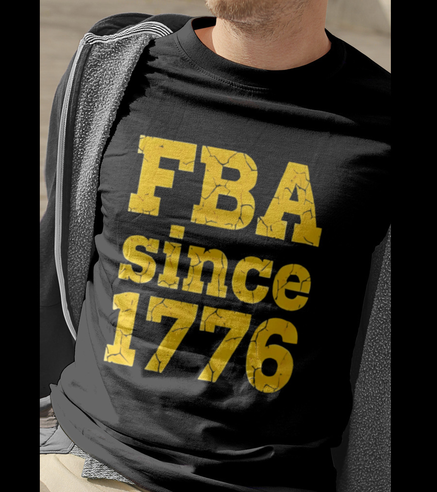 FBA Since 1776 Yellow Cheese Letters T-Shirt