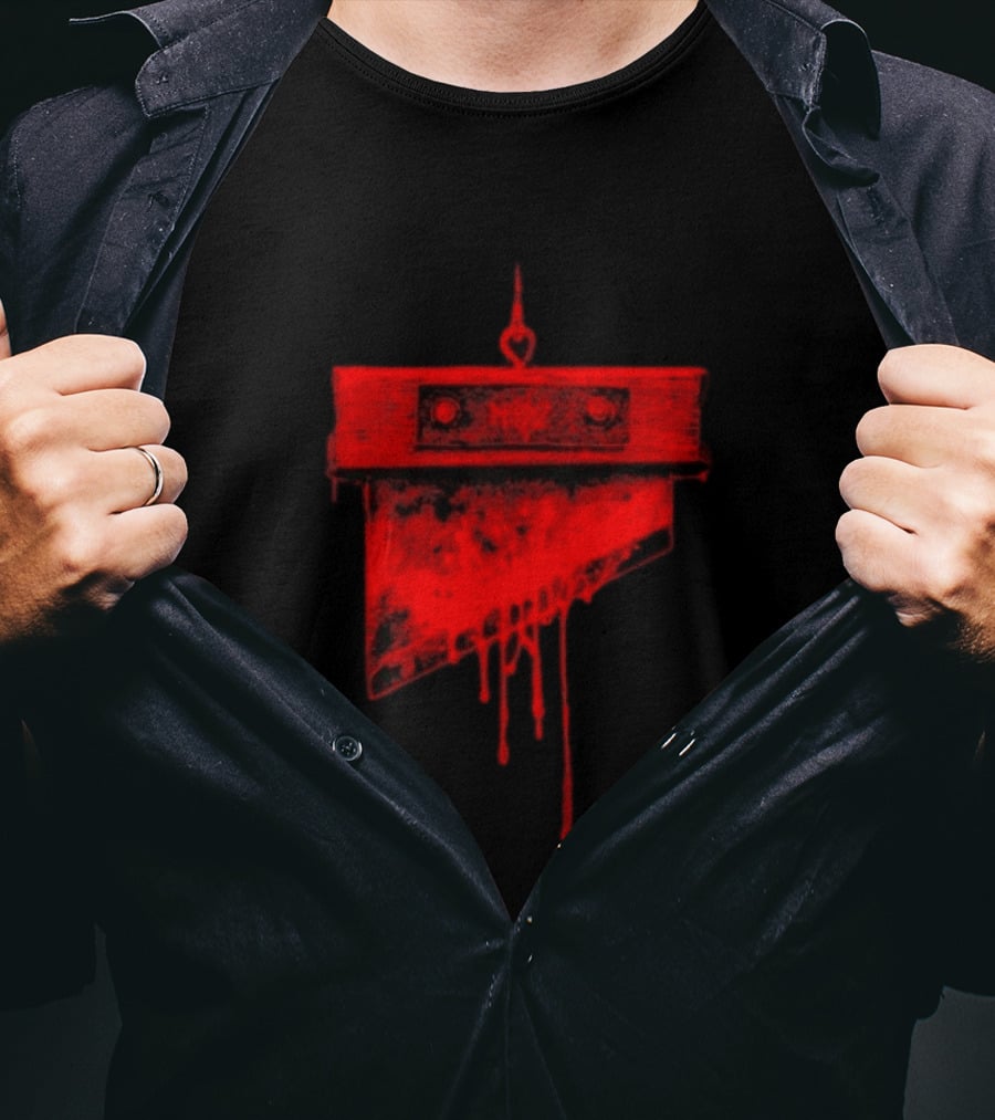 Noyz Narcos Italian Horror Story Ghigliottina Blood Dripping Guillotine T-Shirt