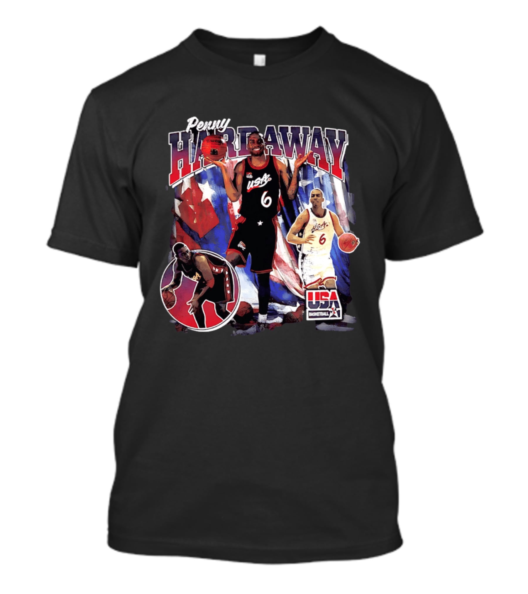 Penny Hardaway USA Basketball Legend Stars And Stripes USA Basketball T-Shirt