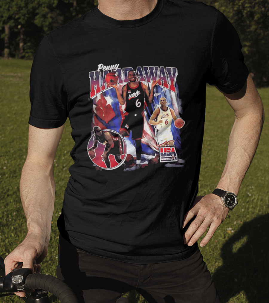 Penny Hardaway USA Basketball Legend Stars And Stripes USA Basketball T-Shirt