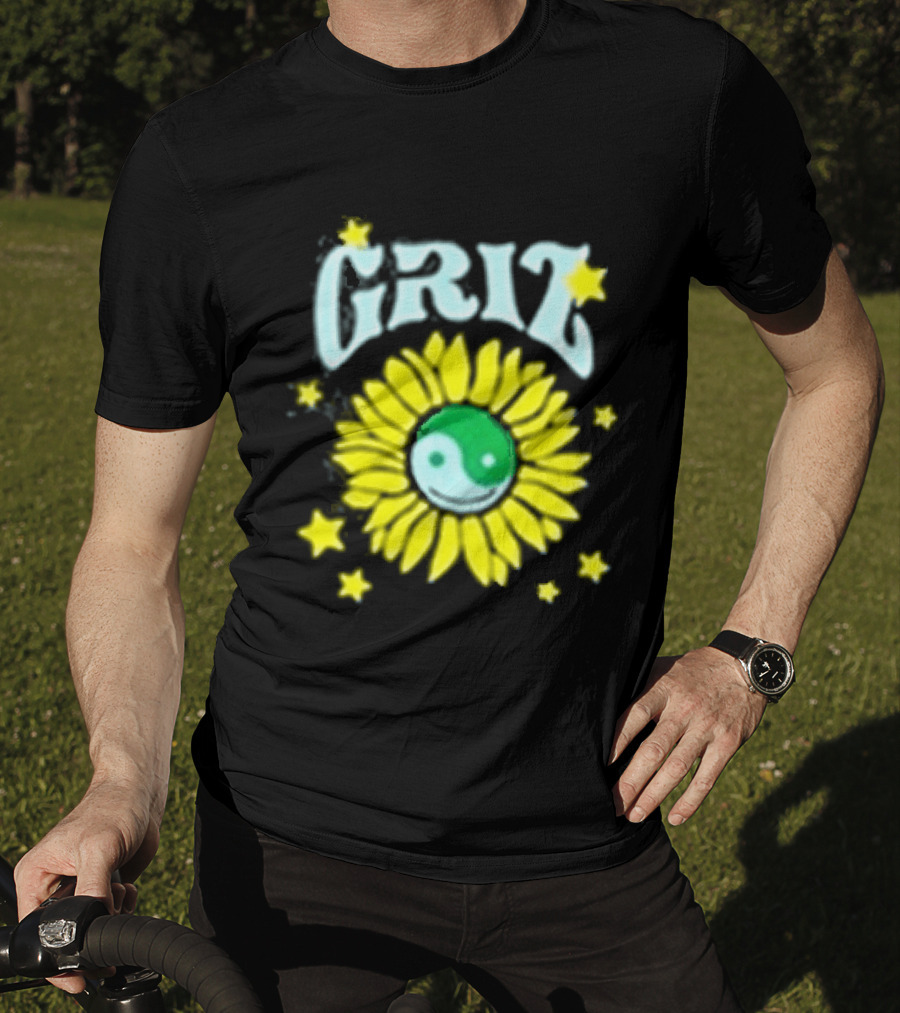 Griz Sunflower Yin Yang Starry T-Shirt
