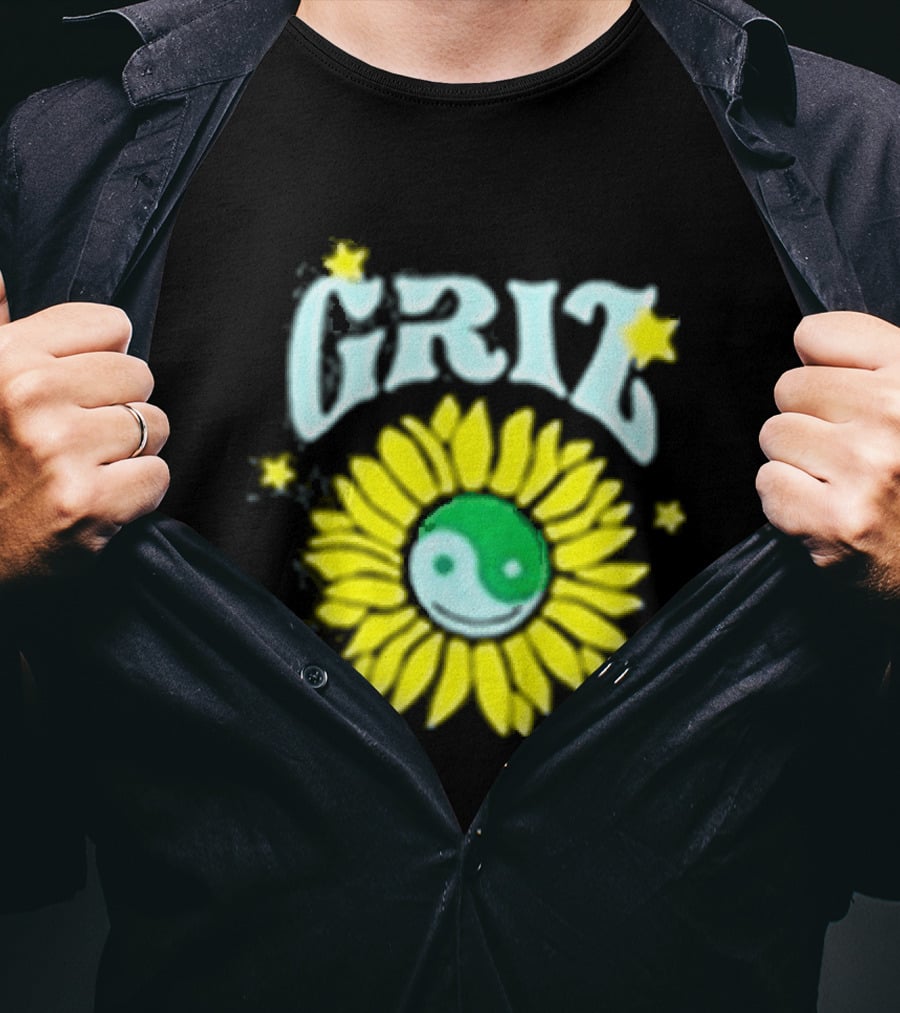 Griz Sunflower Yin Yang Starry T-Shirt