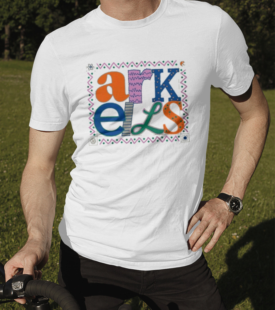 Arkells Colorful Hippie Font With Decorative Border T-Shirt