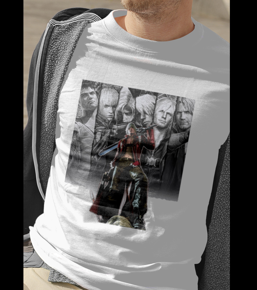 Dante Gen Devil May Cry Anime Collage Character Montage T-Shirt