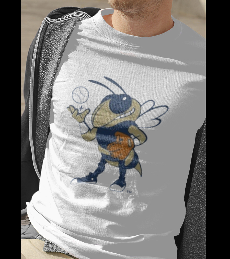 Georgia Tech Yellow Jackets Mascot Baseball Glove T-Shirt